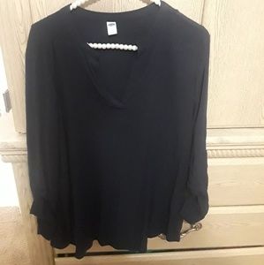 Old Navy 3/4 sleeved V neck cotton blouse